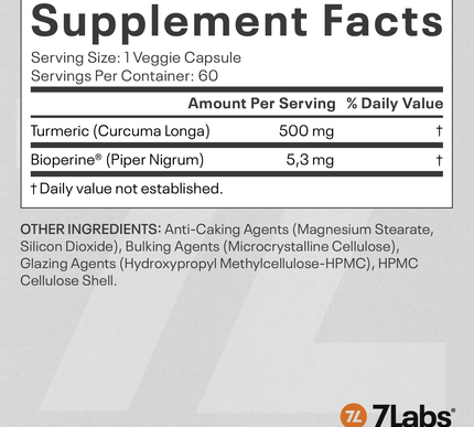 Curcumin 500 + Bioperine